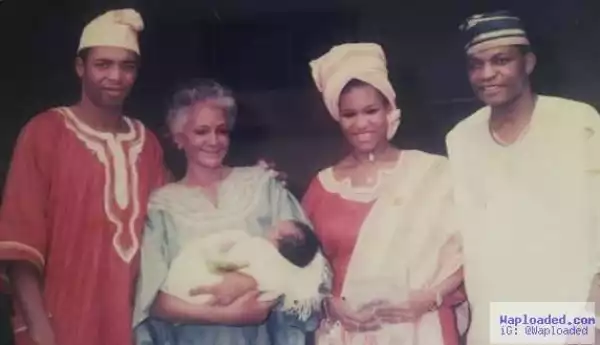 Cute Throwback Photo Of Femi Kuti & Ex Funke When They Just Had Their Son